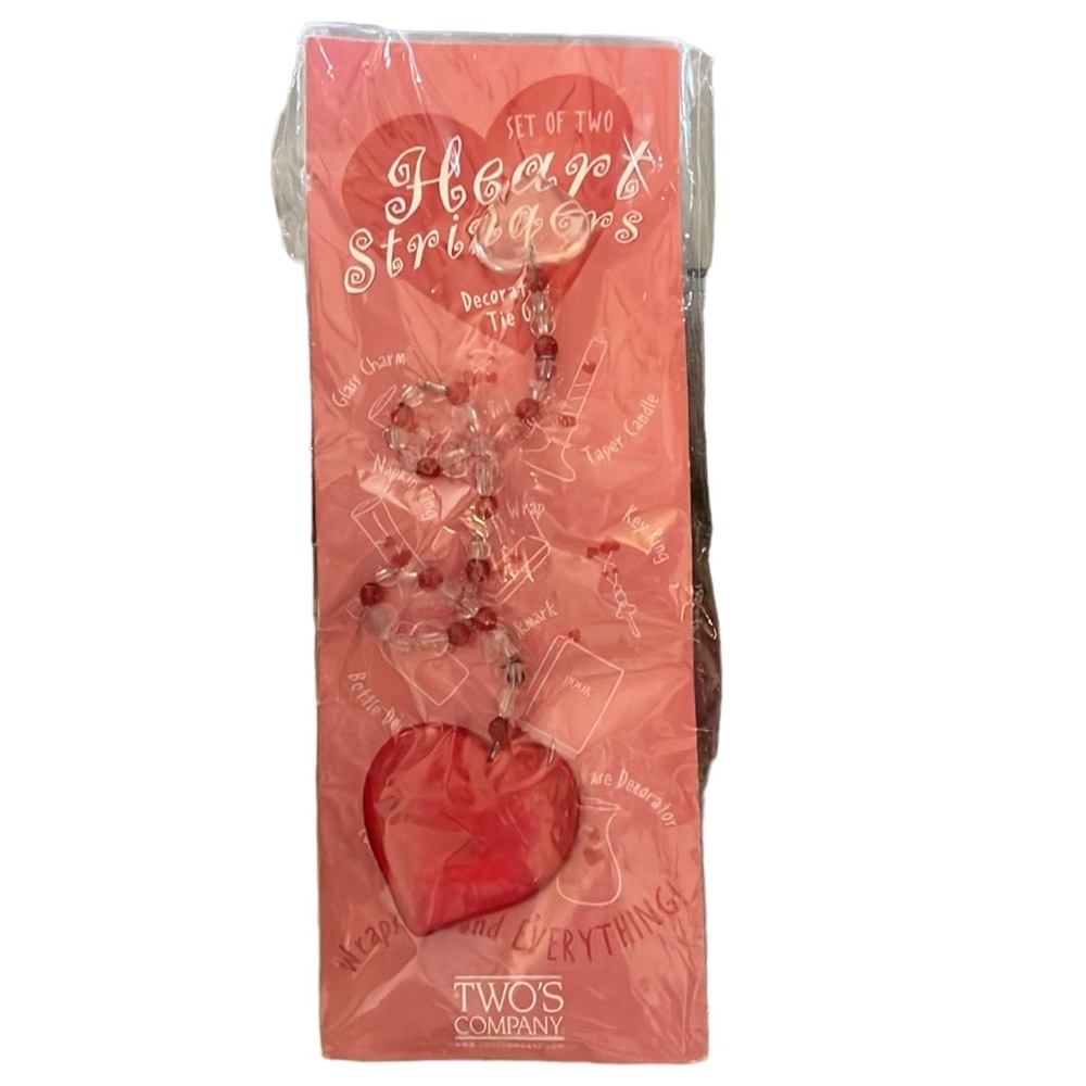 NEW Heart Stringers Decorative Tie On Set of 2